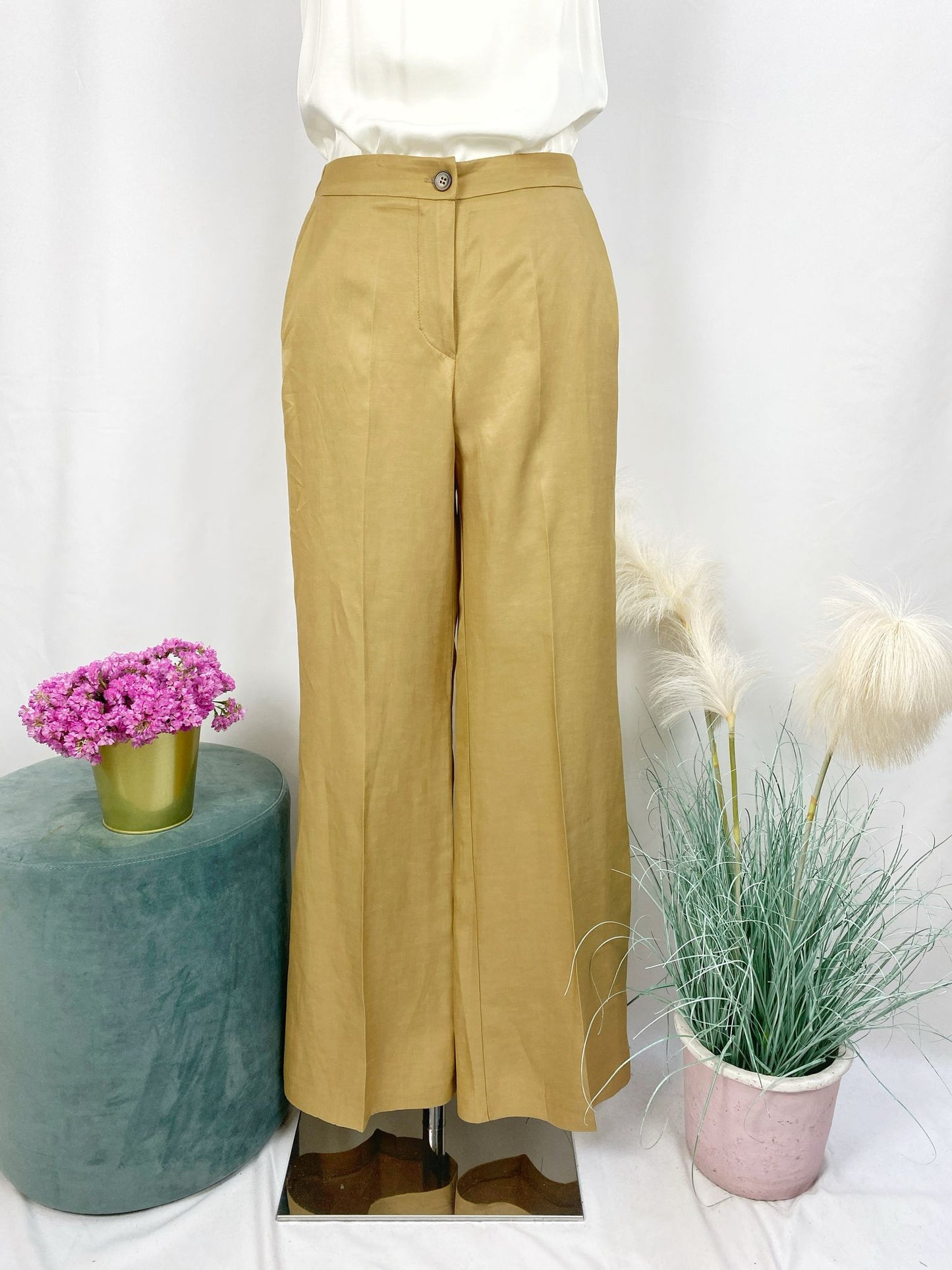 PANTALONE PALAZZO SABBIA O NERO- ANITIE'