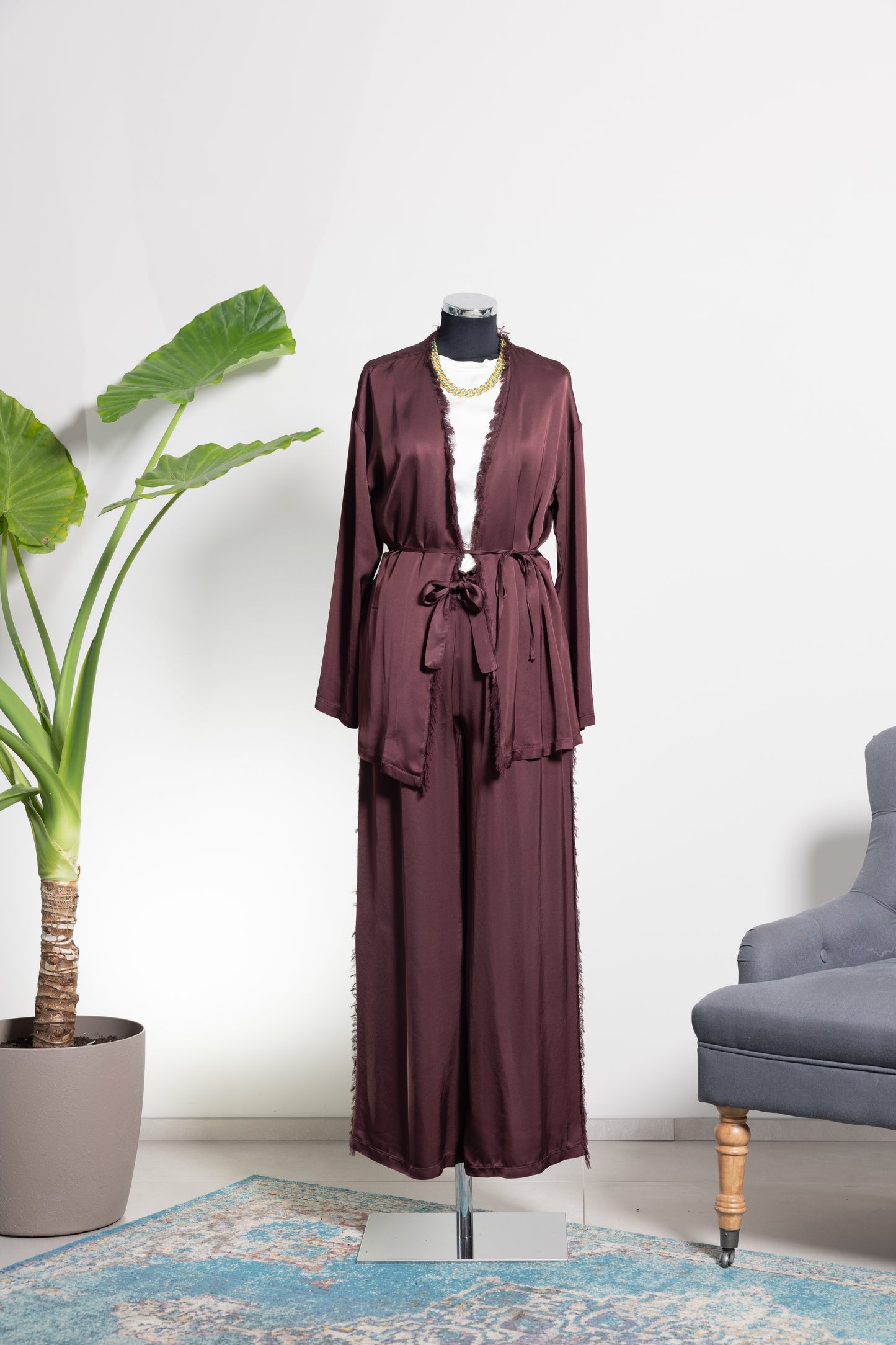 PANTALONE BRUNELLO VISCOSA -MOTEL-