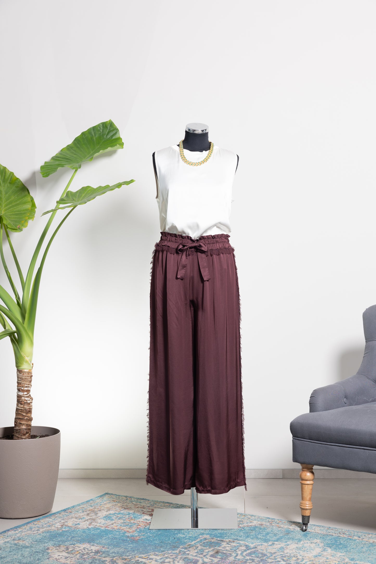 PANTALONE BRUNELLO VISCOSA -MOTEL-