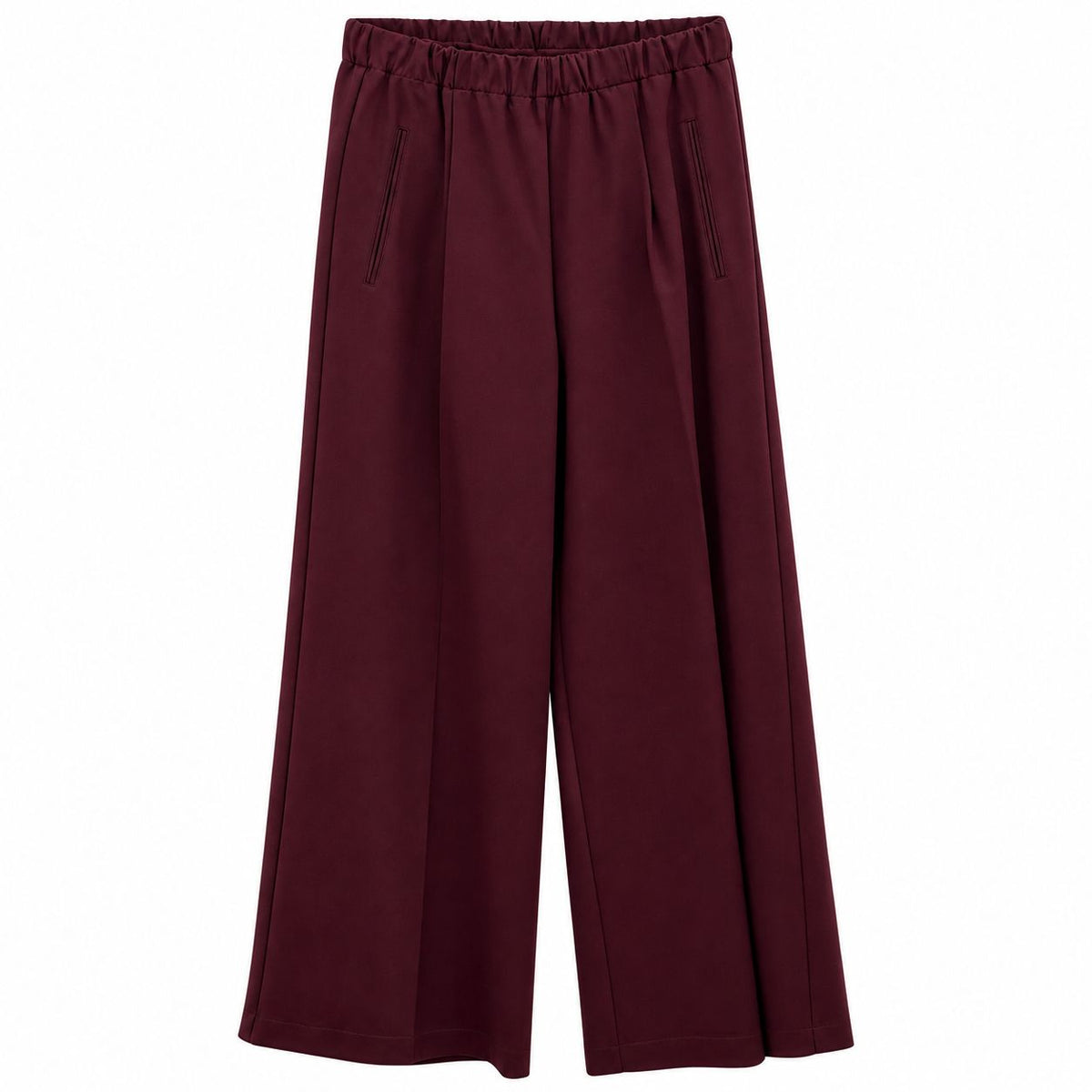 Solotre | Pantalone Palazzo Bordeaux M1AC0145