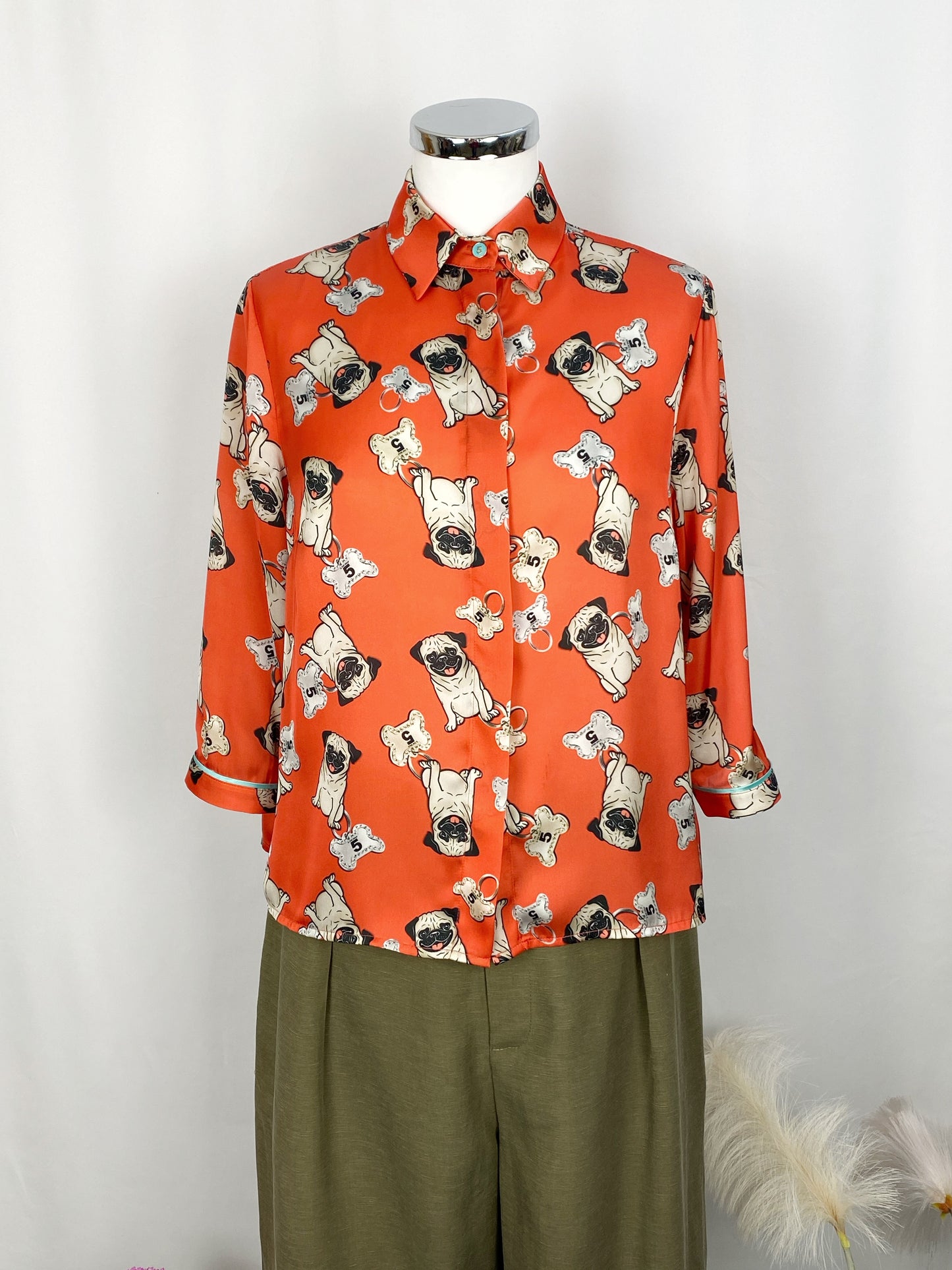 CAMICIA SPOON DOG CORALLO