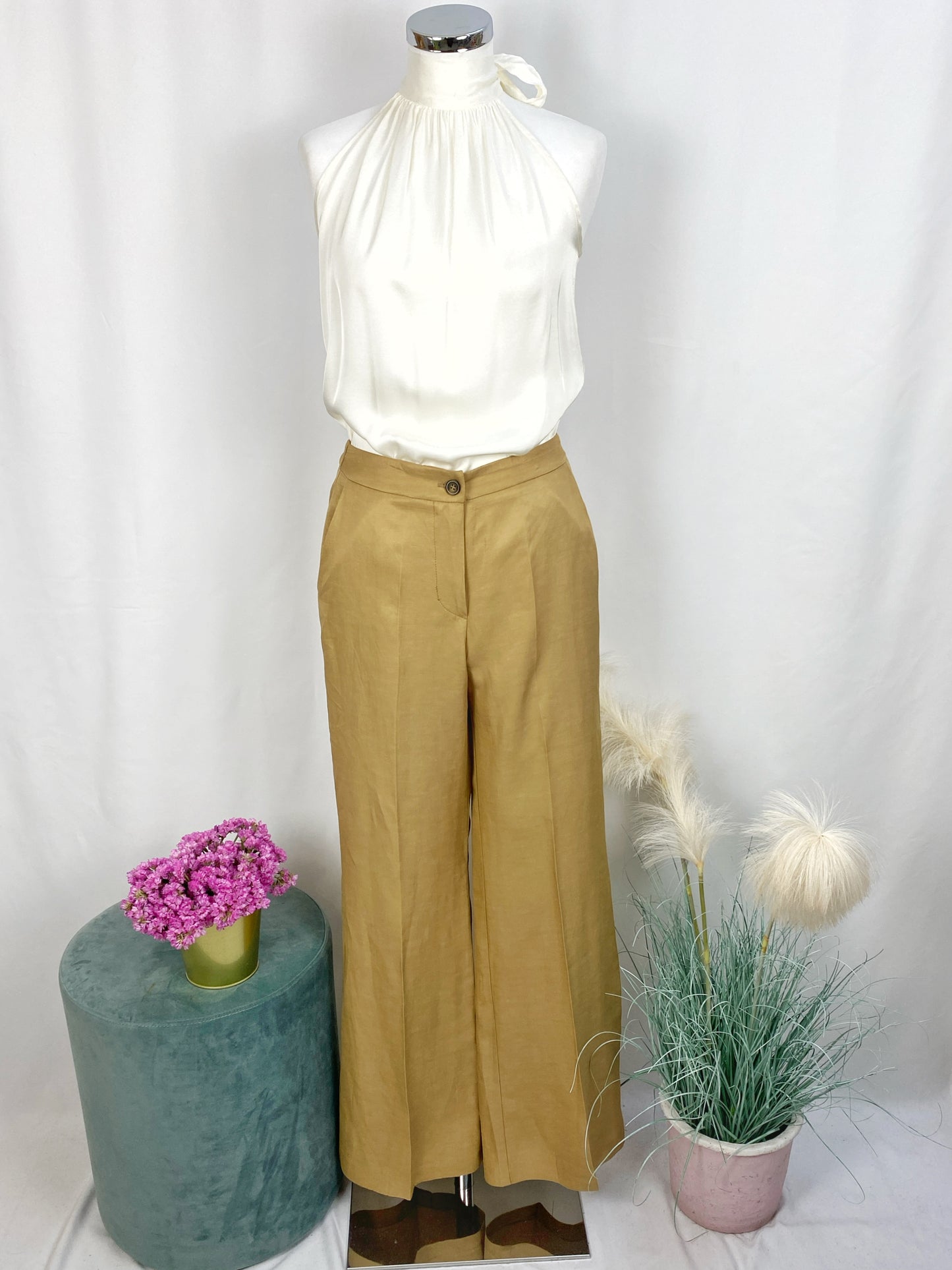 PANTALONE PALAZZO SABBIA O NERO- ANITIE'