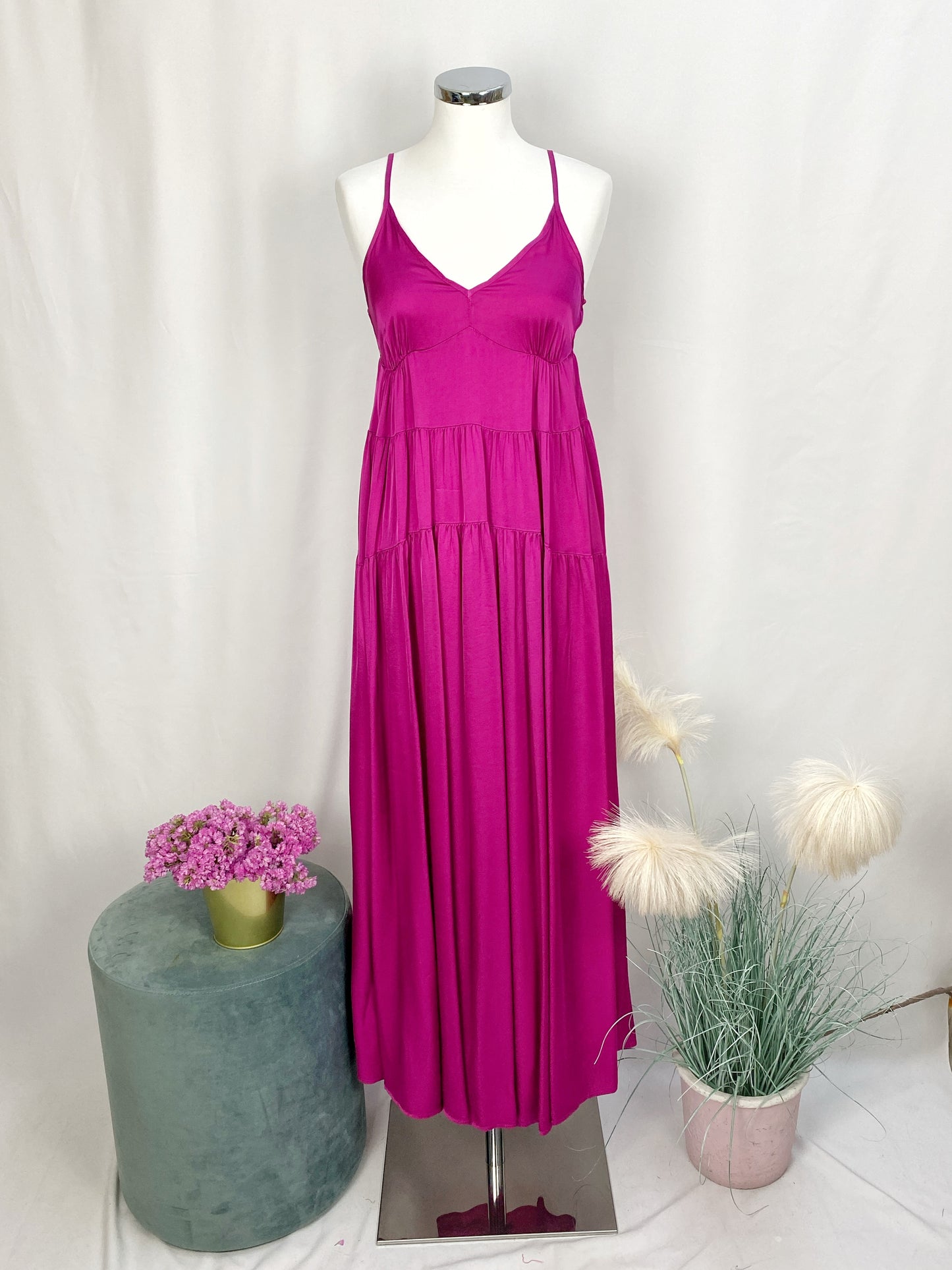 ABITO BALZE FUCSIA E OCRA- ANITIE'