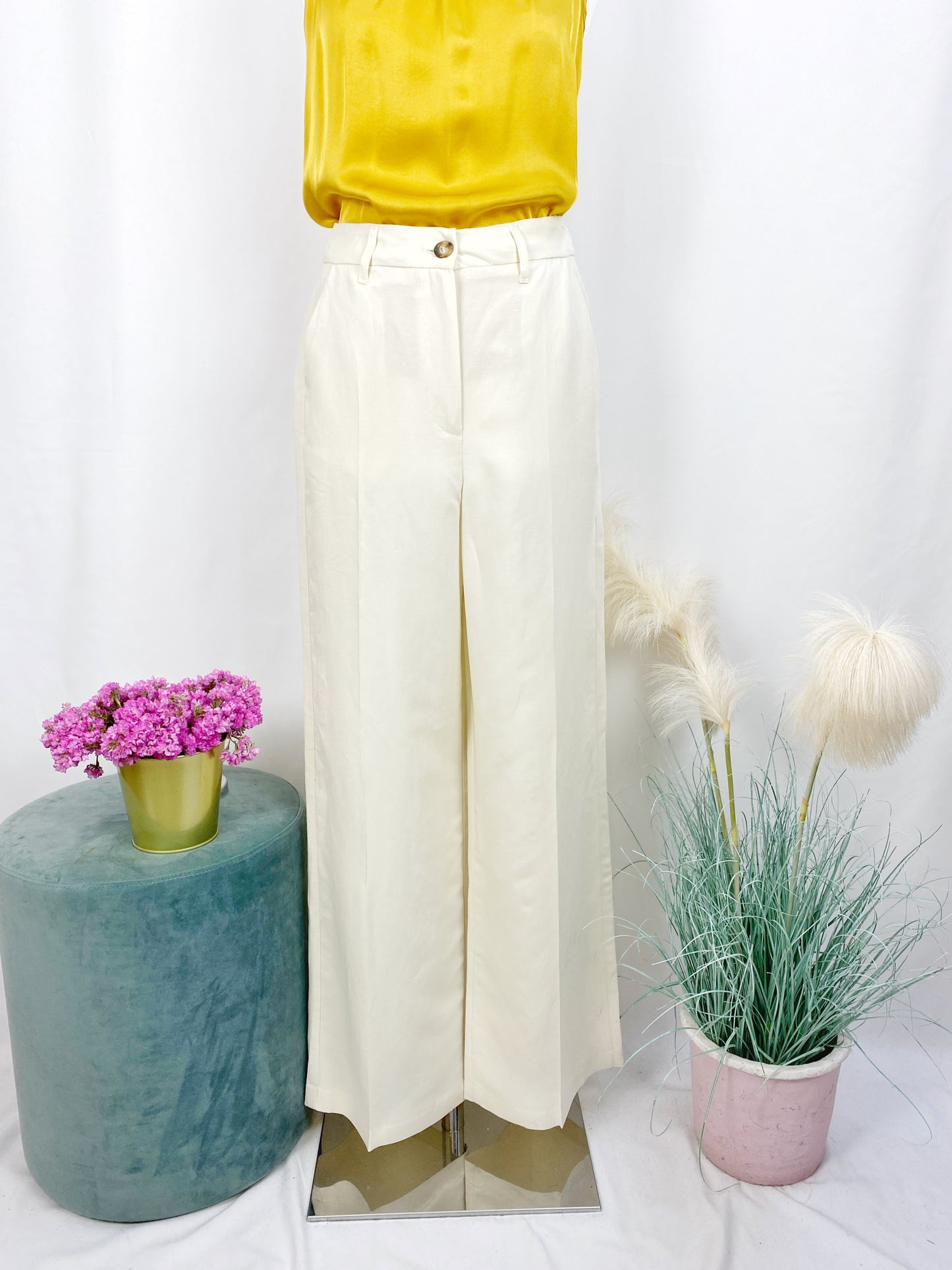 PANTALONE PANNA A PALAZZO- ANITIE'