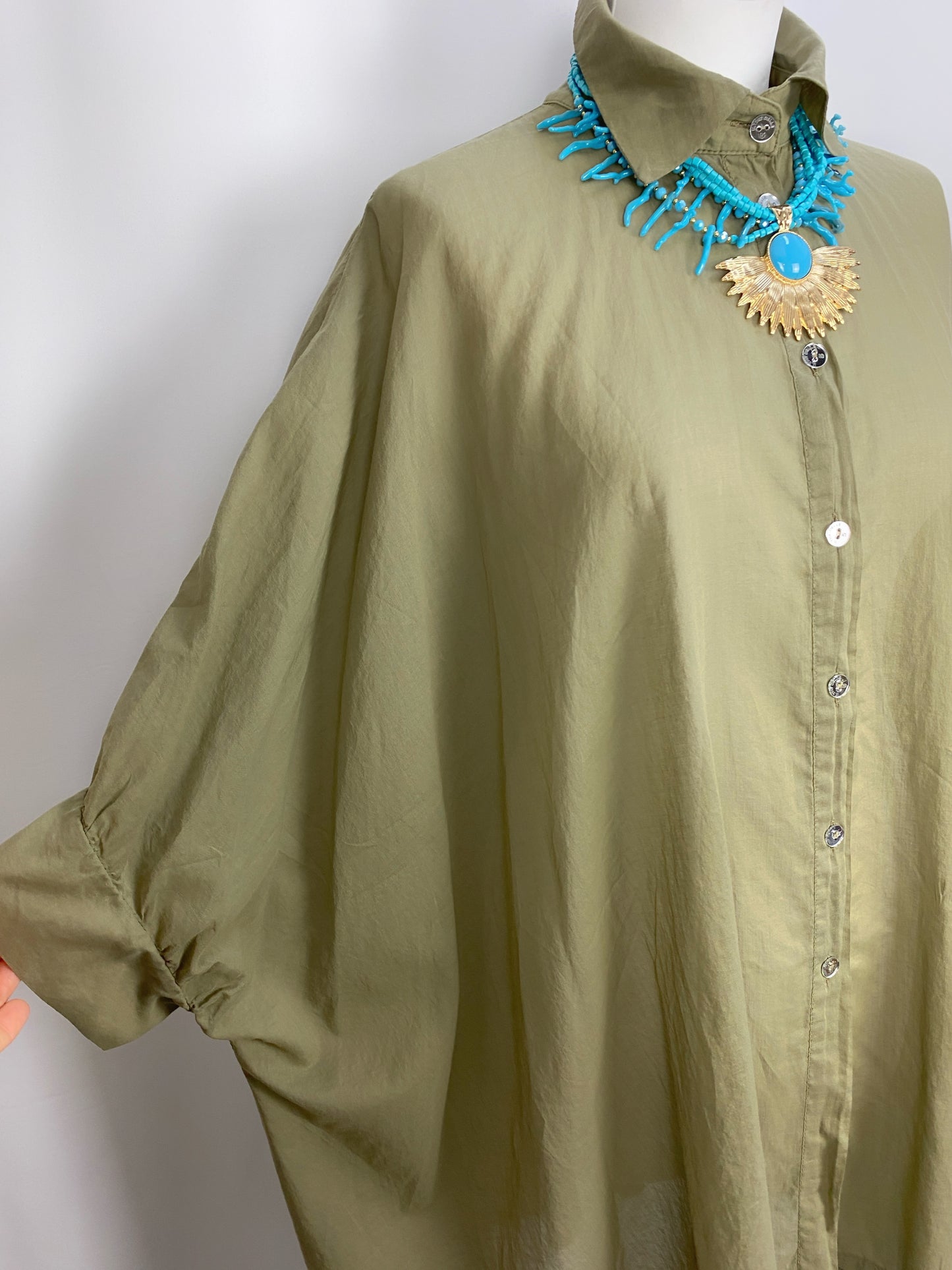 CAMICIA KALLIOPE SLATE GREEN- IL THE DELLE 5