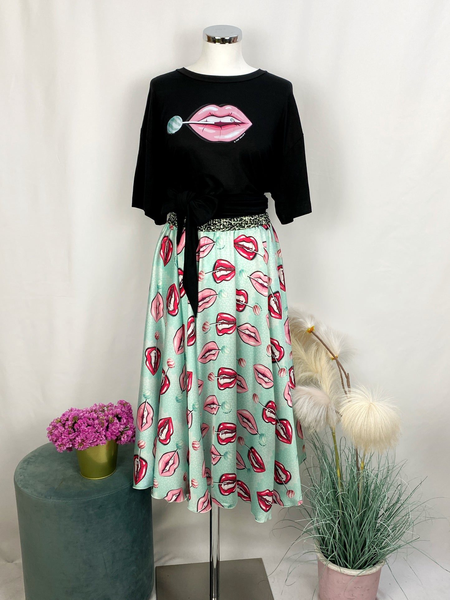 MAGLIA TEA LIQUIRIZIA LIPS PRINT- IL THE DELLE 5