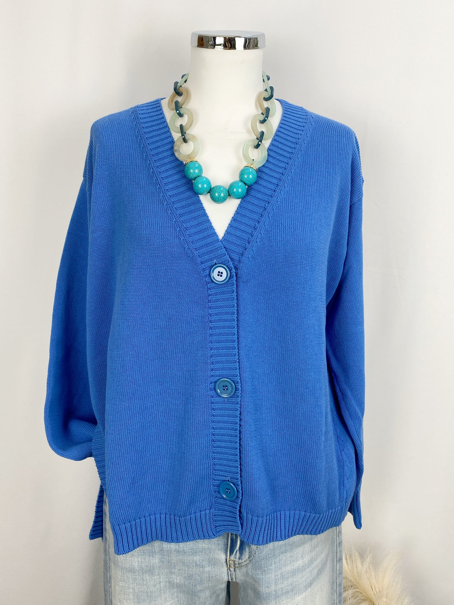 CARDIGAN AZZURRO O ROSSO- SOLOTRE