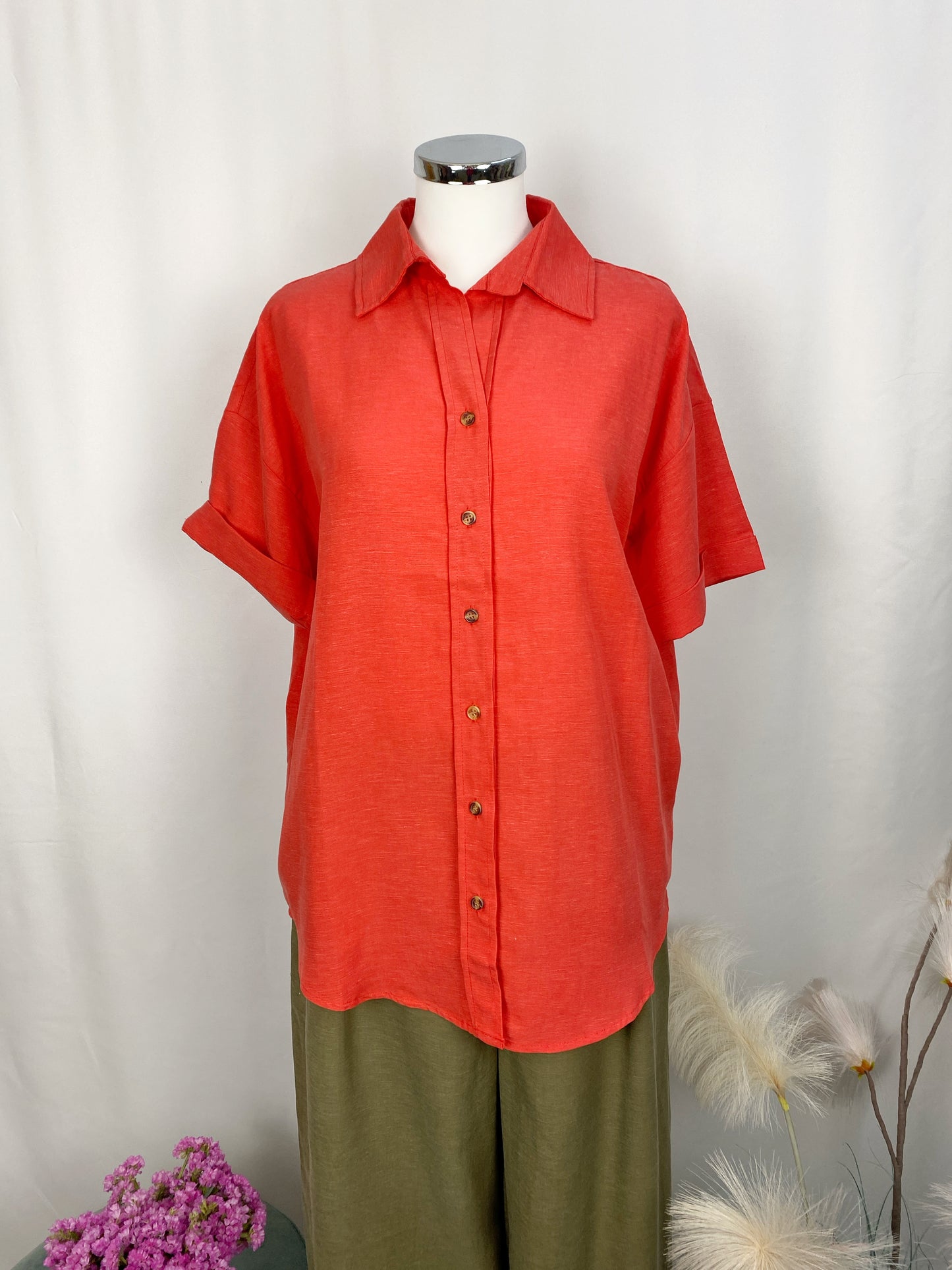 CHEMISE ADDISON RED-ART LOVE