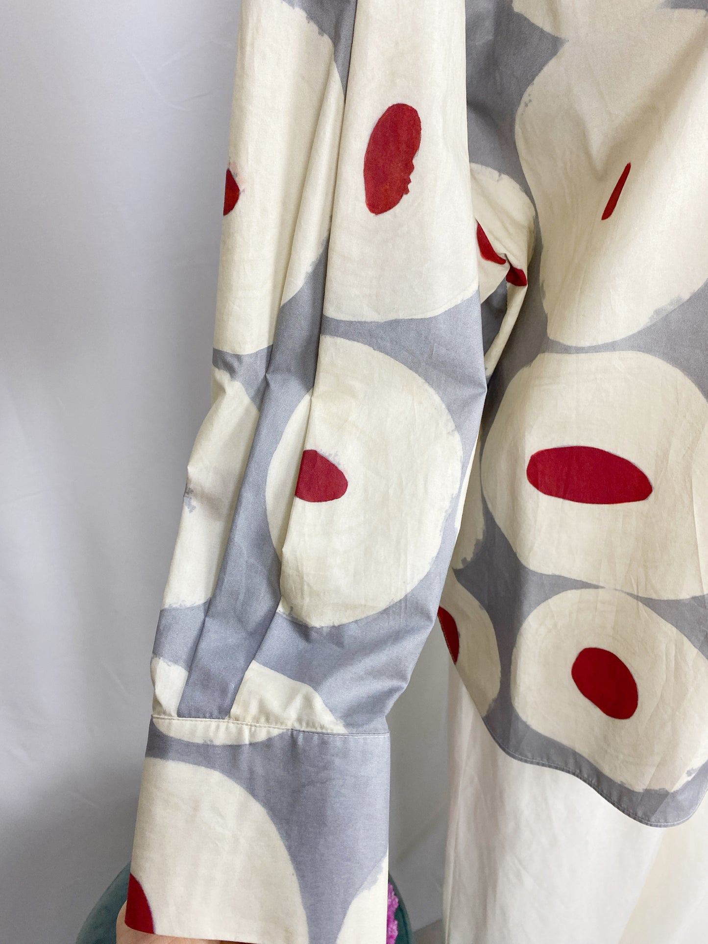 CAMICIA CON CERCHI PANNA E ROSSI- SOLOTRE