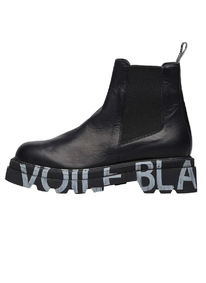 stivaletti chelsea in vitello nero Voile blanche