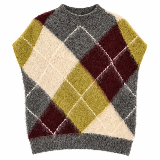 Solotre | Knitwear Gilet Quadri M3AC0086