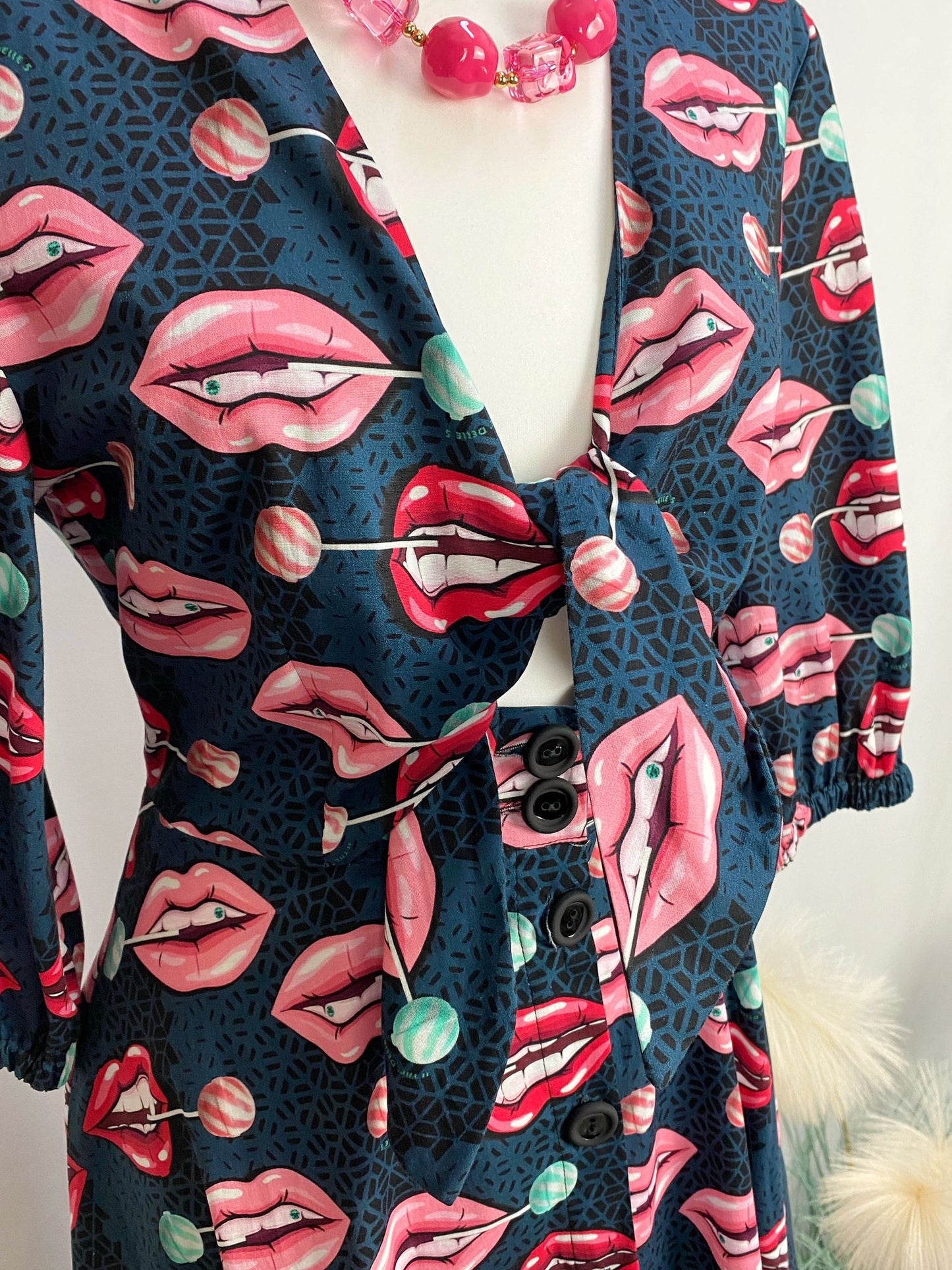 ABITO SOPHIA LIPS BLUE- IL THE DELLE 5