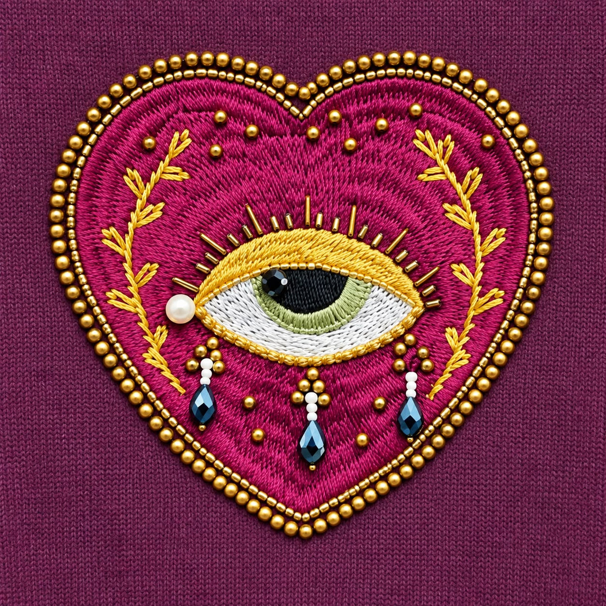 Il thè delle 5 | Maglia Lisa Heart Burgundy