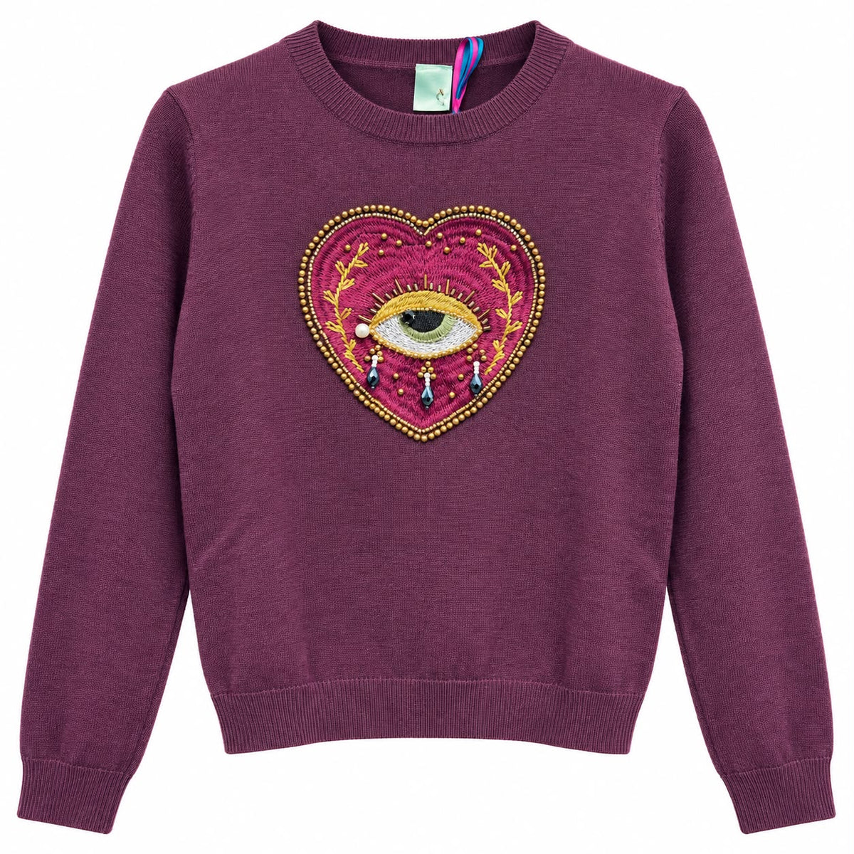 Il thè delle 5 | Maglia Lisa Heart Burgundy