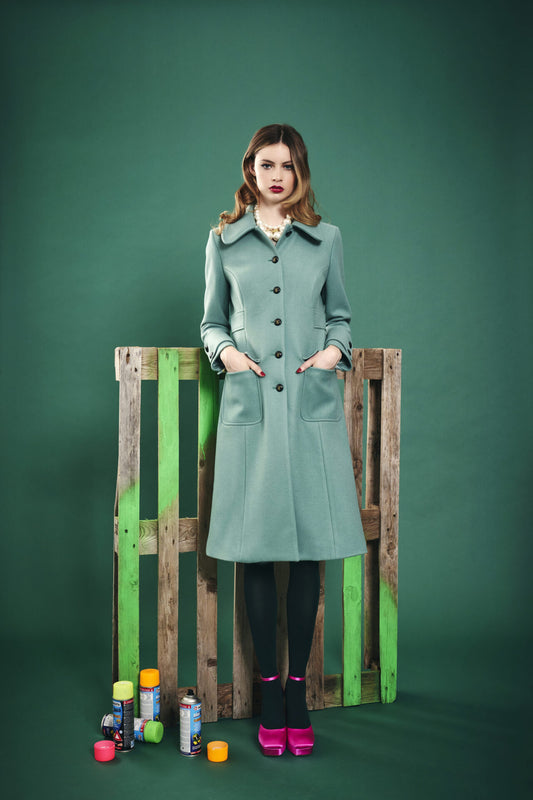 cappotto verde acqua